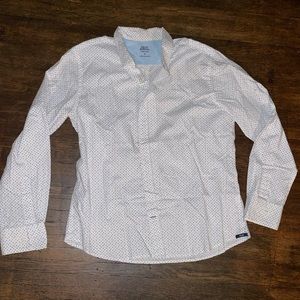 Izod shirt, blue & grey print